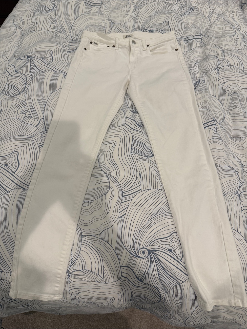 Polo by Ralph Lauren White Tomkins Skinny Jeans